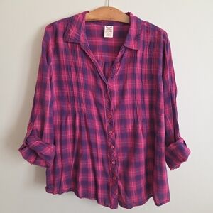 Pink Plaid Shirt